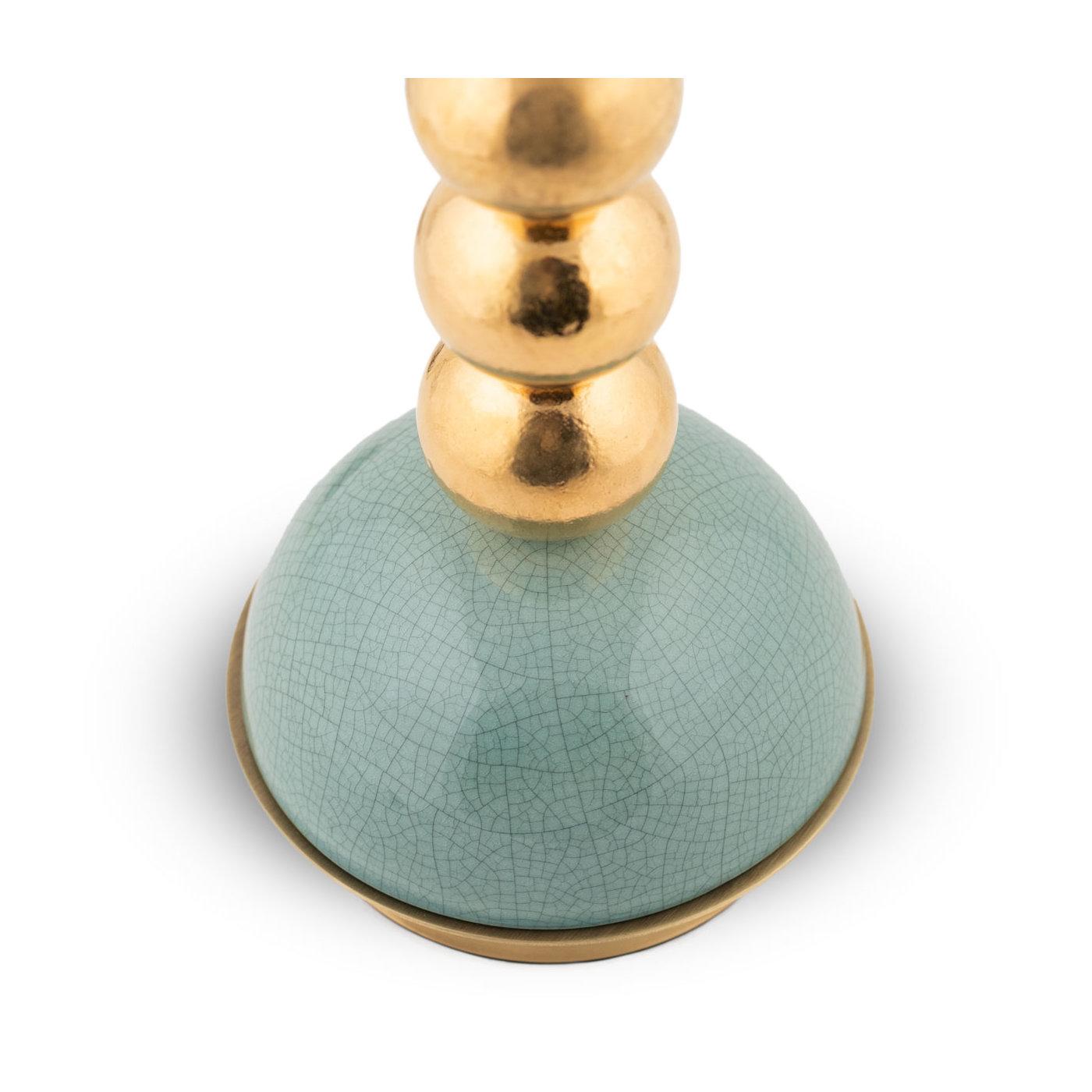 Italian Pins Small Turquoise Table Lamp For Sale