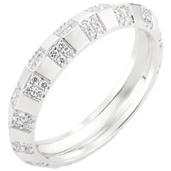Pinstripe Strength Knife Edge Diamond Ring White Gold