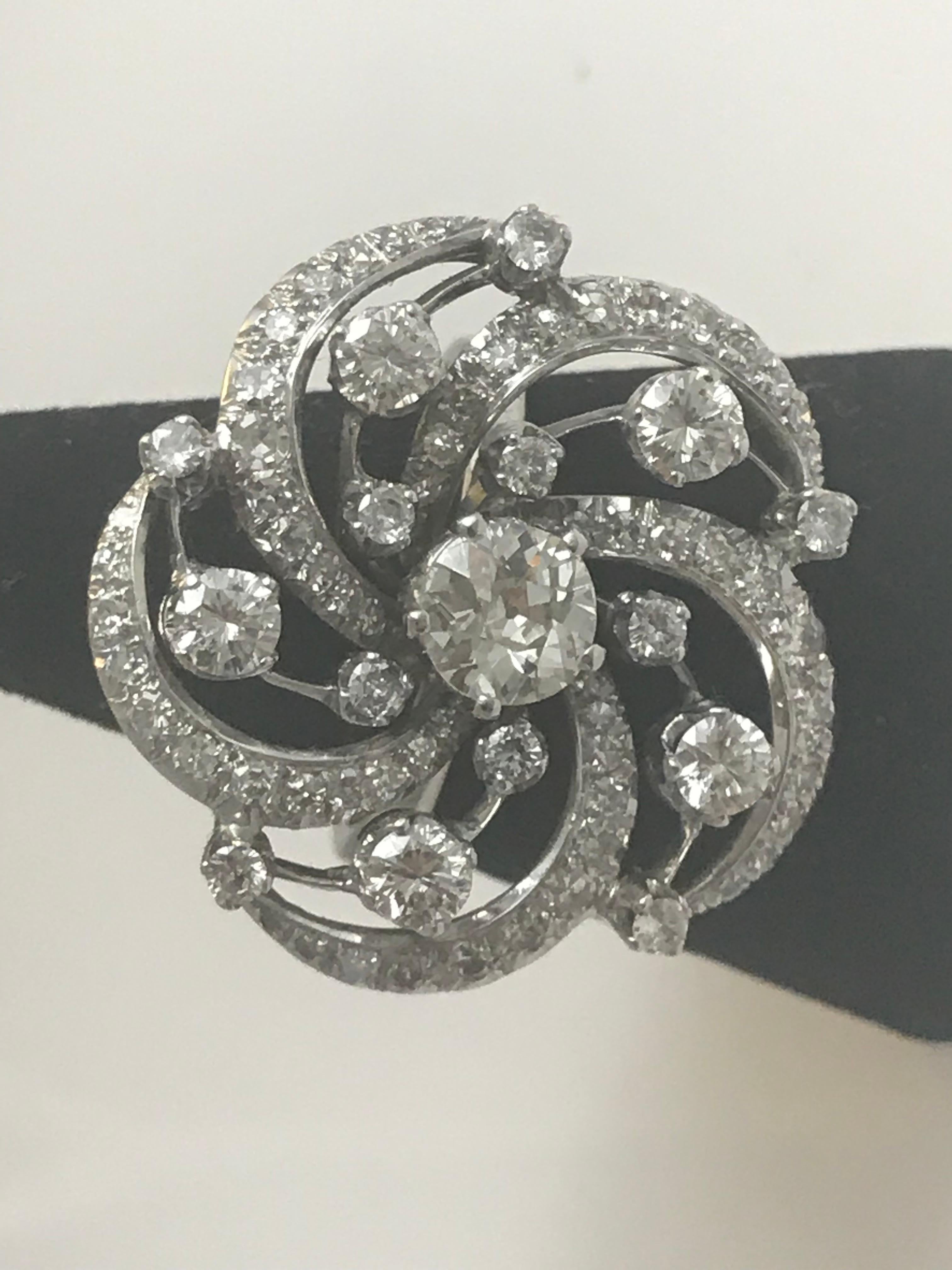 Jugendstil-Diamantring „„Pinwheel““ im Angebot 1