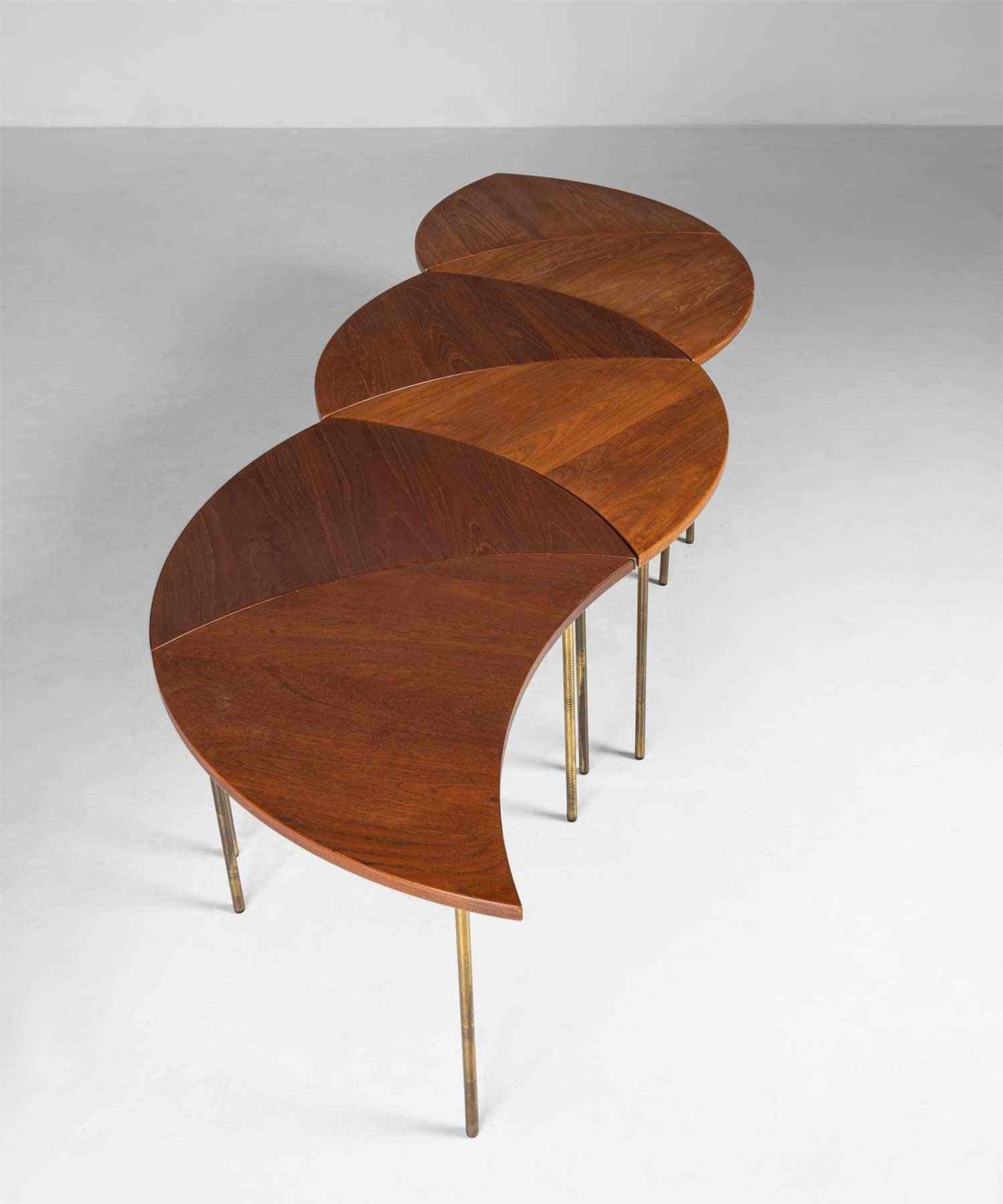 Pinwheel Table by Peter Hvidt, Denmark, Circa 1960 In Good Condition In Culver City, CA