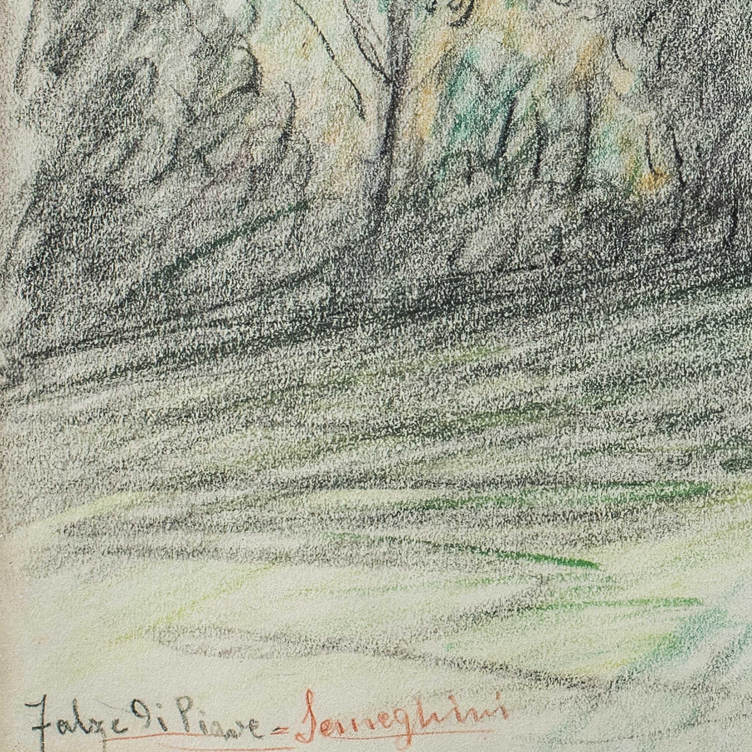 Pio Semeghini (Impressionista italiano) - Pittura di paesaggio del primo Novecento in vendita 2