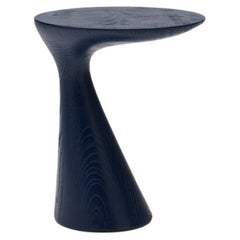 Tavolino Pion, blu scuro, tavolino in legno contemporaneo, organico moderno
