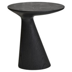 Pion Side Table, Painted Black, Contemporary Wooden Side Table, Organic Modern
