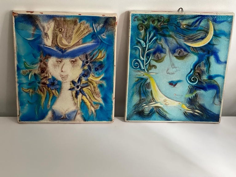 Piotr Baro Knabstrup Denmark Plaques, Set of Four 1950's at 1stDibs