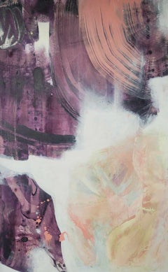 A few secrets. Contemporary art, Gestural Abstraction, Purple, Polish artist