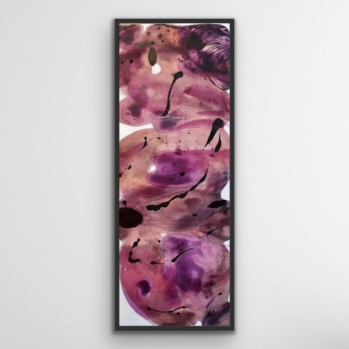 Peinture à l'huile abstraite contemporaine violette, « Early sincerity », XXIe siècle   en vente 2