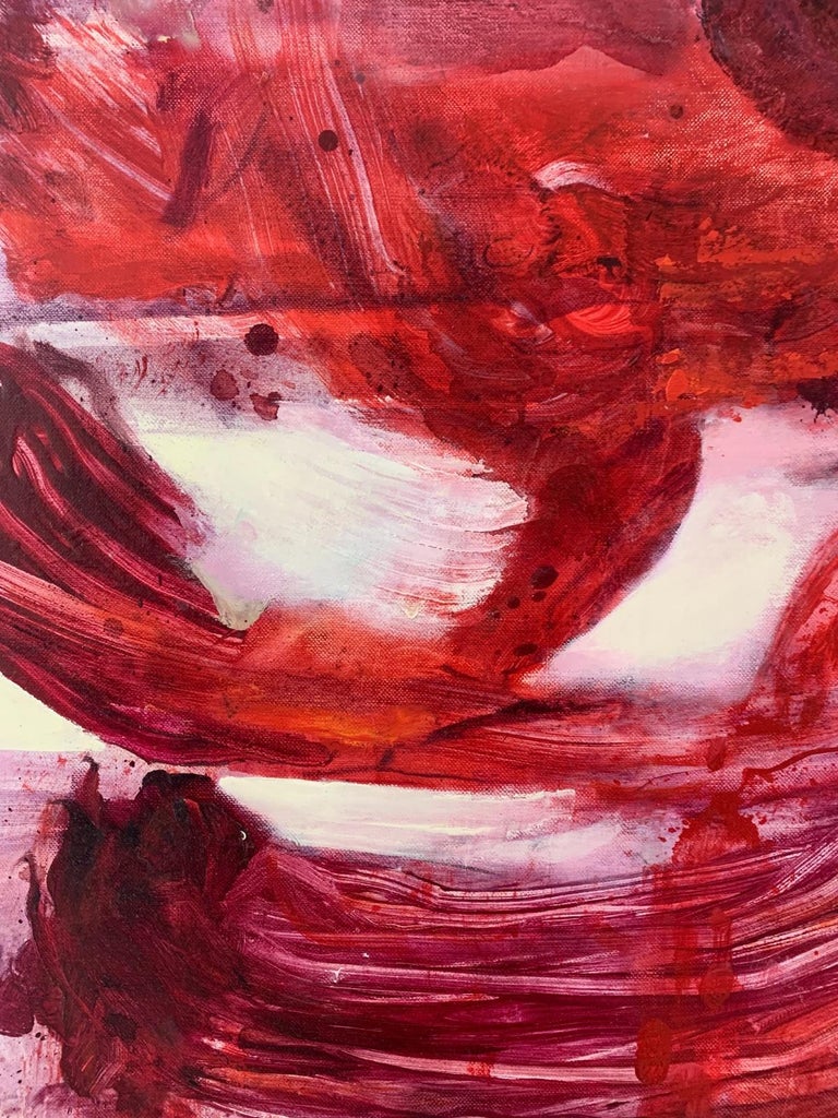 Piotr Butkiewicz Landscape Gestural Abstraction, Red, White, Modern