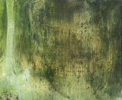 The doors are open. Monochromatic Gestural Abstraction, Green, Polish artist