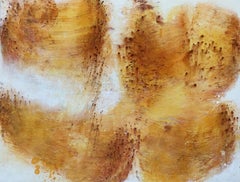 There with the dog. Gestural Abstraction, Orange, Oil painting, Polish artist