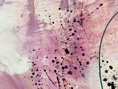 Unawarness. Gestural Abstraction, Purple, Oil painting, Polish artist