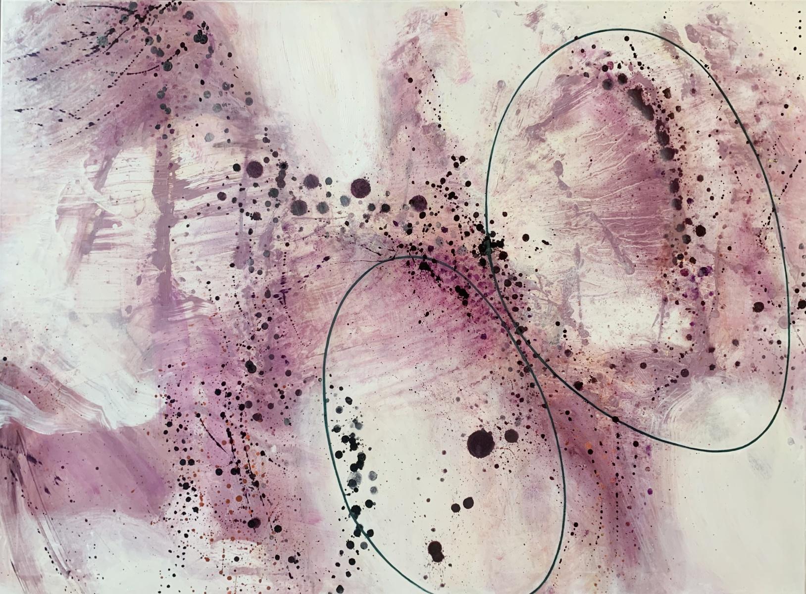 Non è possibile. Astrazione gestuale, Viola, Pittura a olio, Artista polacco