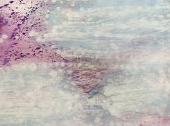 Sans titre. Abstraction gestuelle pourpre, peinture à l'huile, artiste polonais