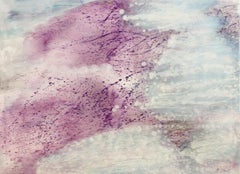Untitled. Gestural Abstraction, Purple, Oil painting, Polish artist