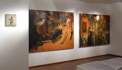 He perdido la cabeza por un mezquino - Pintura al óleo de gran formato,  Existencialismo