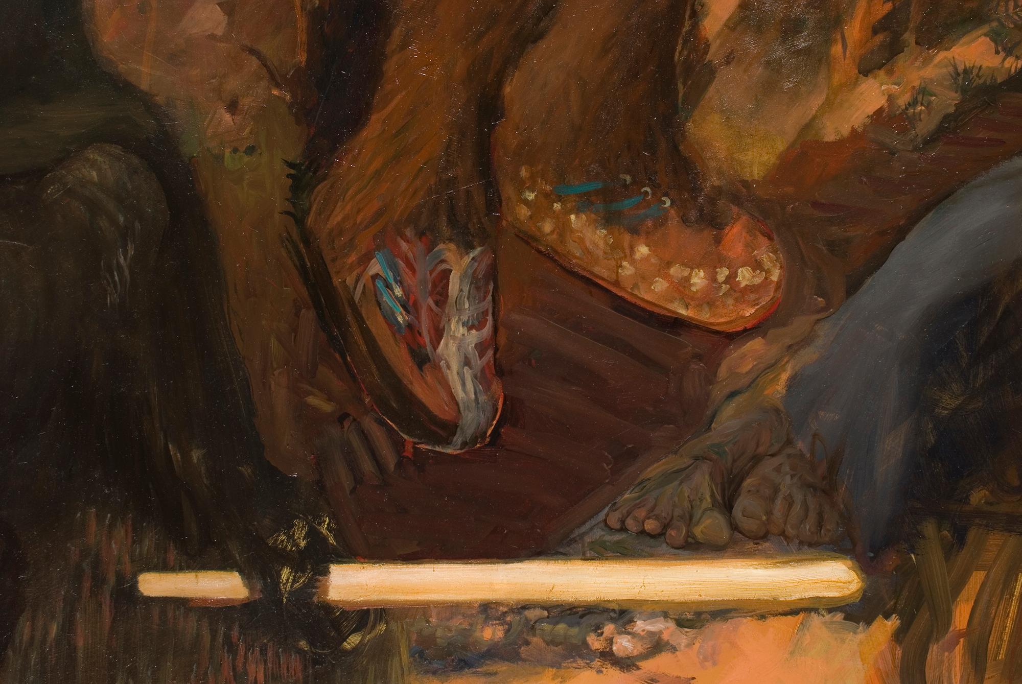 He Lost His Mind For Some Meanest - Large Format Oil Painting,  Existentialism 2