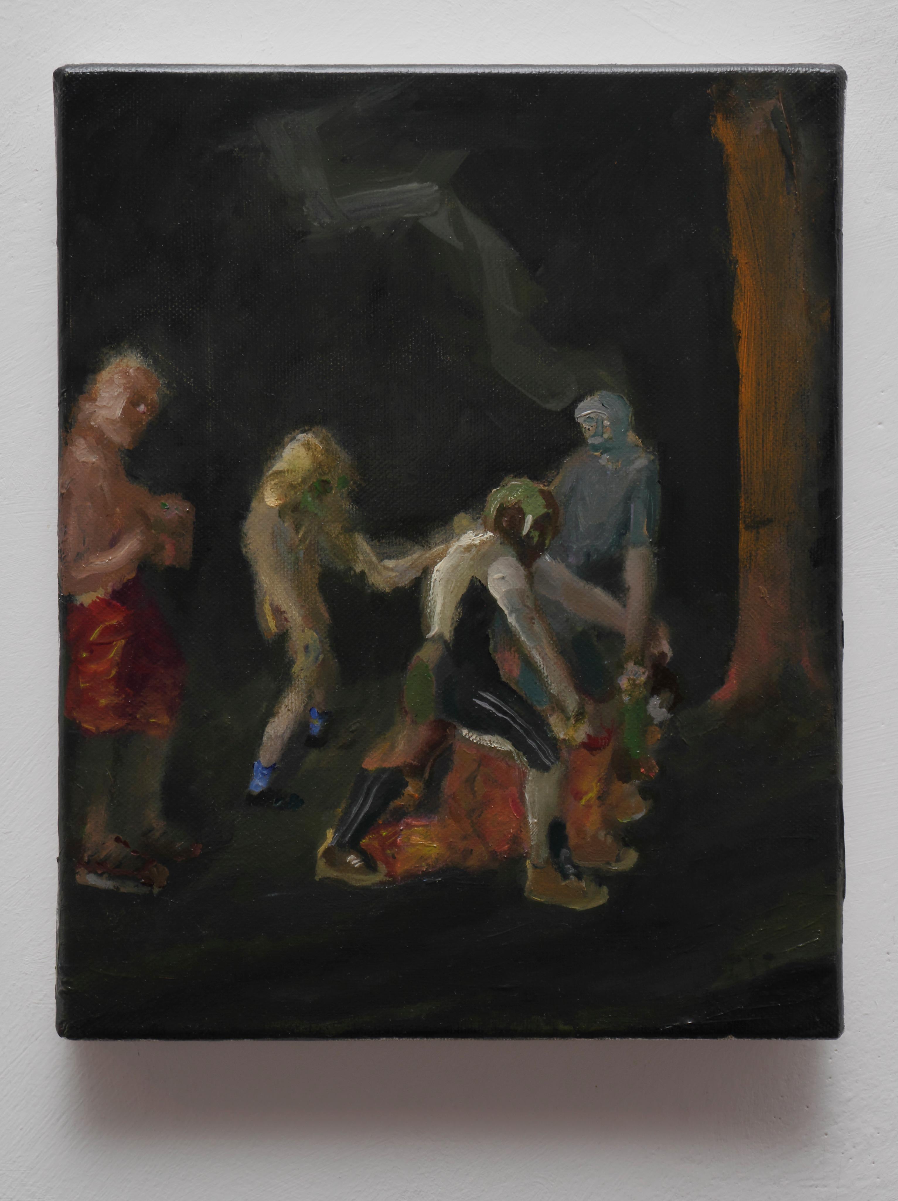 Figurative Painting Piotr Kotlicki - Mist of Mistakes -  Peinture à l'huile figurative contemporaine, art de l'existentialisme