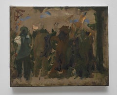Street's Demonstration - Zeitgenössische figurative Ölmalerei, Existenzialismus