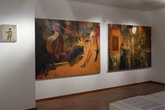 La verità è conosciuta solo dalle felci - Pittura a olio di grande formato  Esistenzialismo