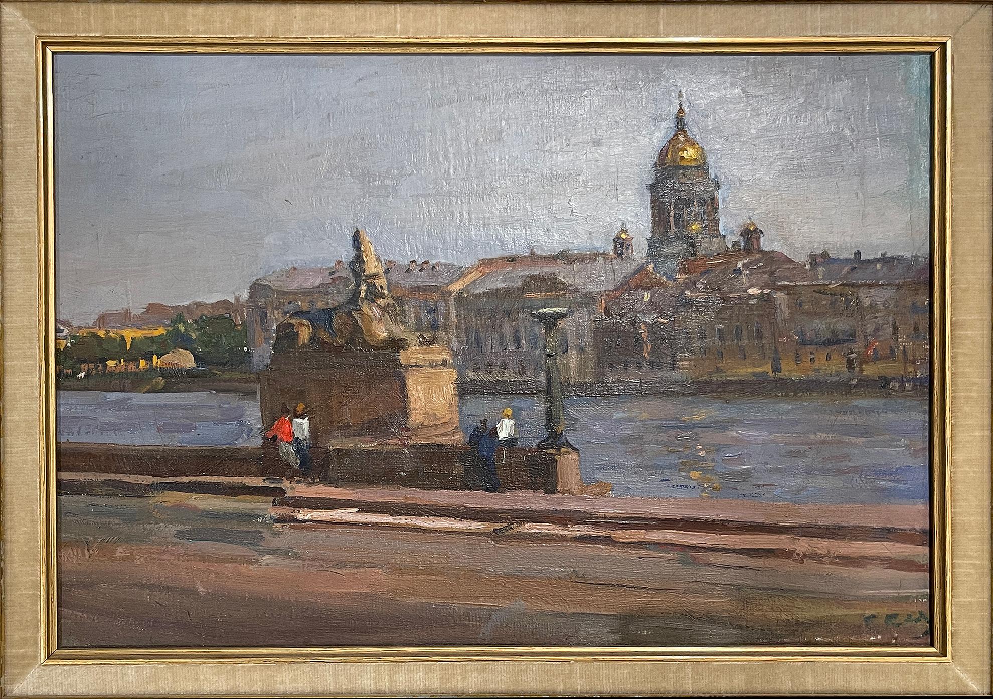 Canvas Piotr Krokolev, Petr Serapionovich Krokholev, Russian painting.