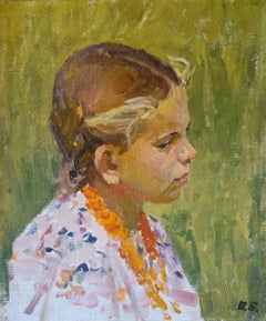 Young girl  oil cm. 23 x 27  1954