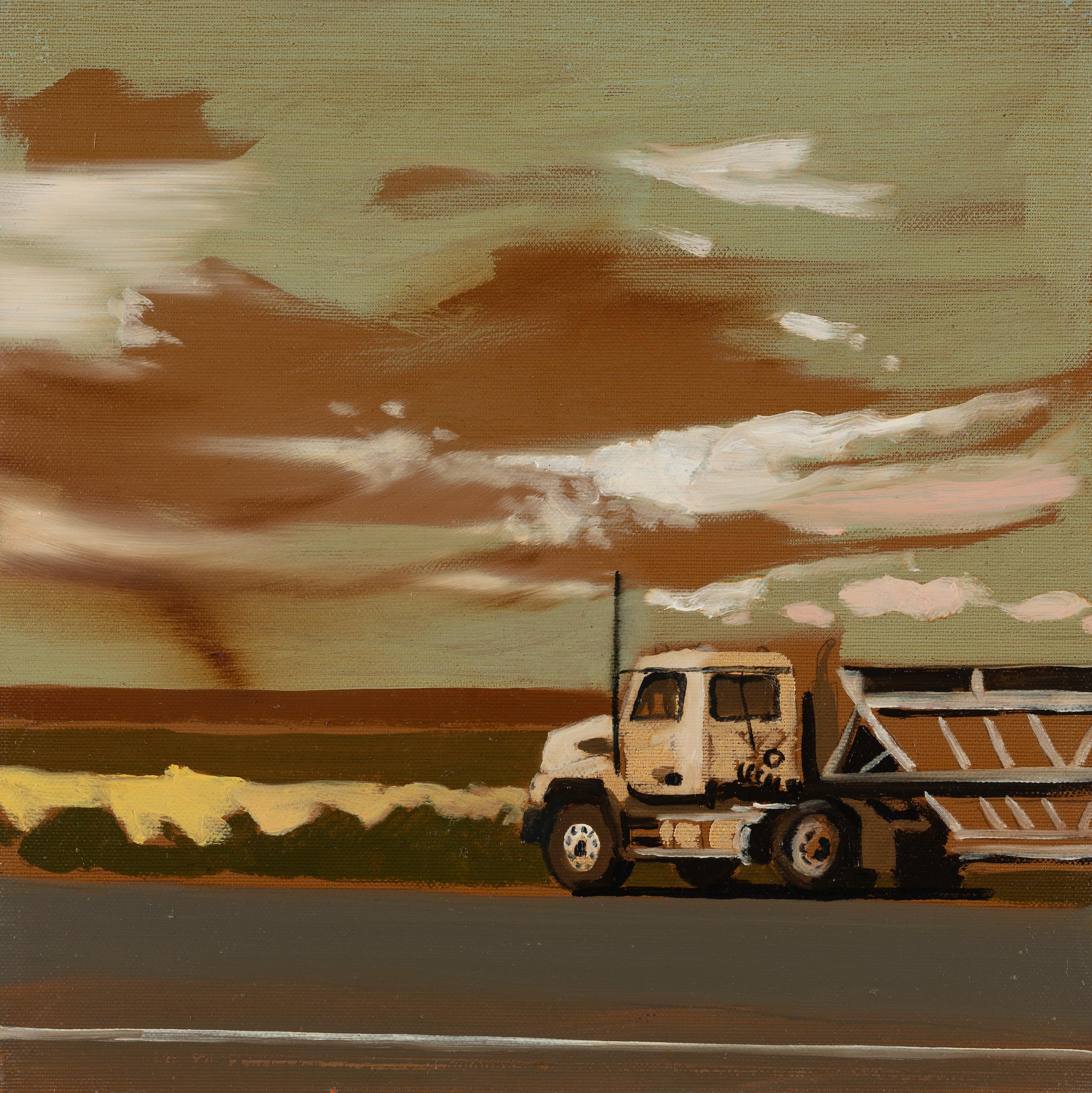 Piotr Szczur Landscape Painting - TRUCK II  -  from the series: MADE IN USA, Landscape, Expressionism, Pickup