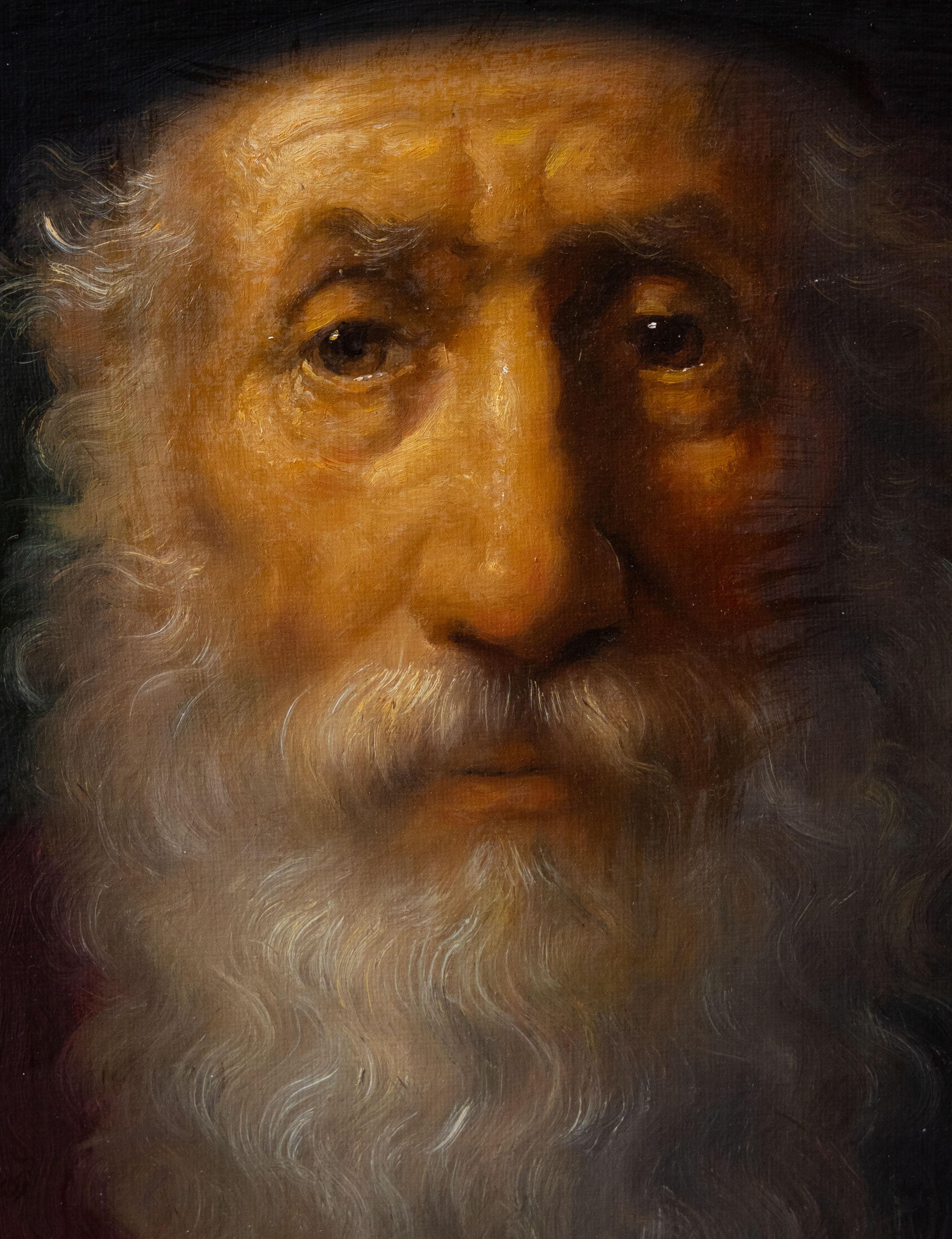 Bärtiger Mann – Painting von Piotr Topolski