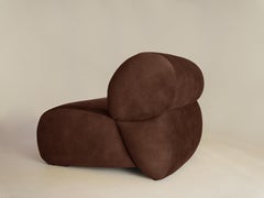 PIPA Curved Sofa Chocolate Brown velvet, Contemporary style by Sergio Prieto