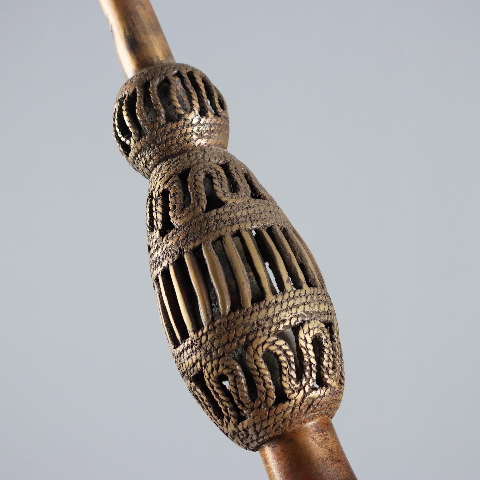 Fine XX secolo Pipa Reale in Bronzo Arte Bamun Camerun Africa Terzo Quarto del XX Secolo in vendita