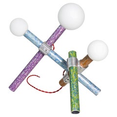 Lampada da tavolo Pipe Dream, arte scultorea postmoderna funzionale multicolore, luce