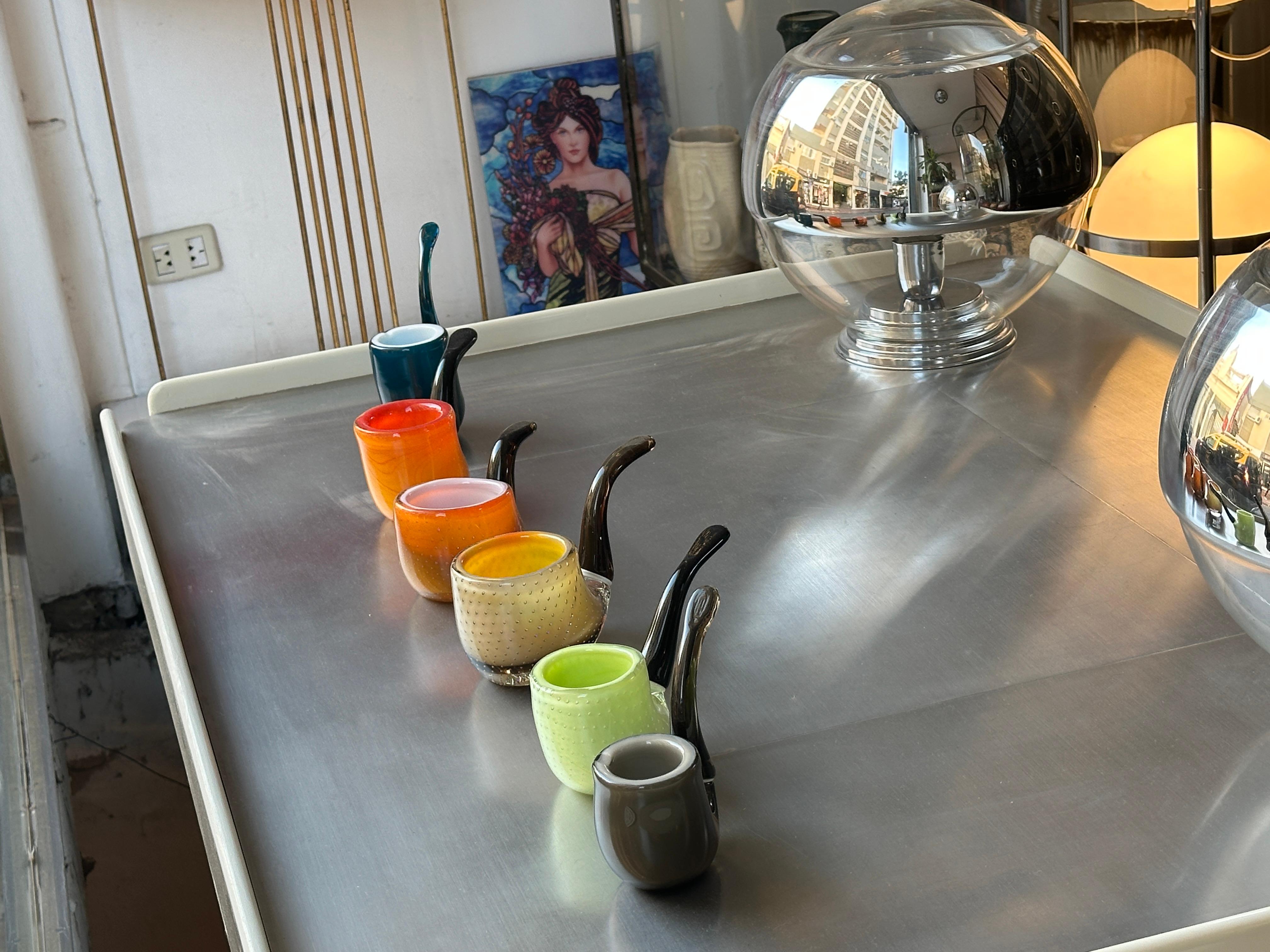 Pfeifen aus Murano in der Farbe Orange, 1950, Italien im Angebot 10