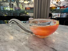 Pipe in Murano in color orange, 1950, Italian