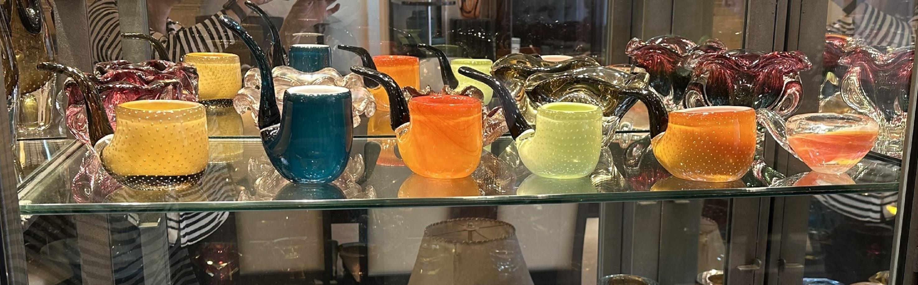 Pipe in Murano in color orange, 1950, Italian, Technique: Bubbles controlled For Sale 4