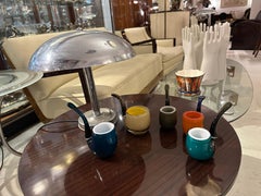 Pipa de Murano en color naranja y azul, 1950, Italiana