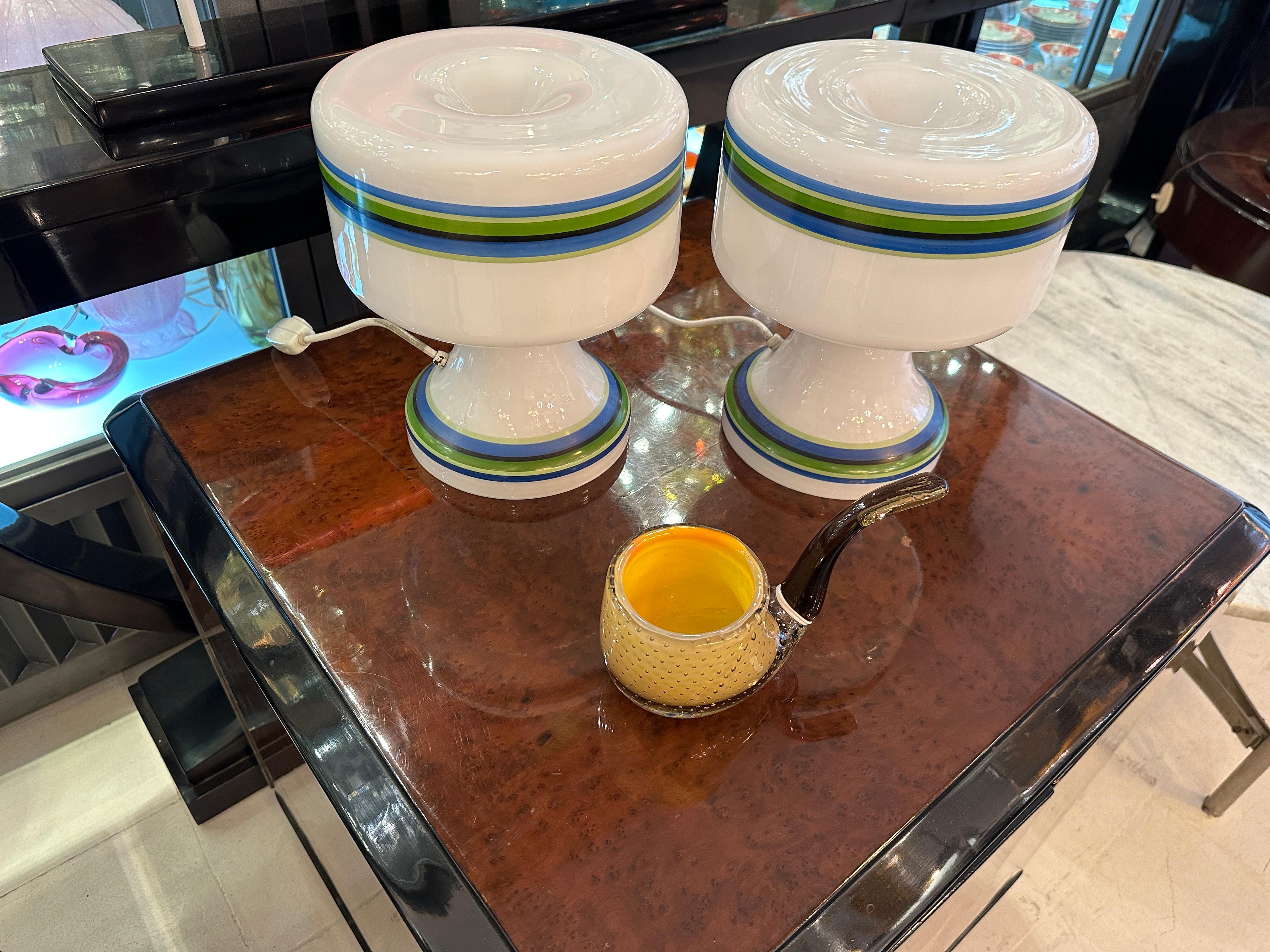 Pipa de Murano en color amarillo, 1950, Italiana, Técnica: Burbujas controladas Italiano en venta