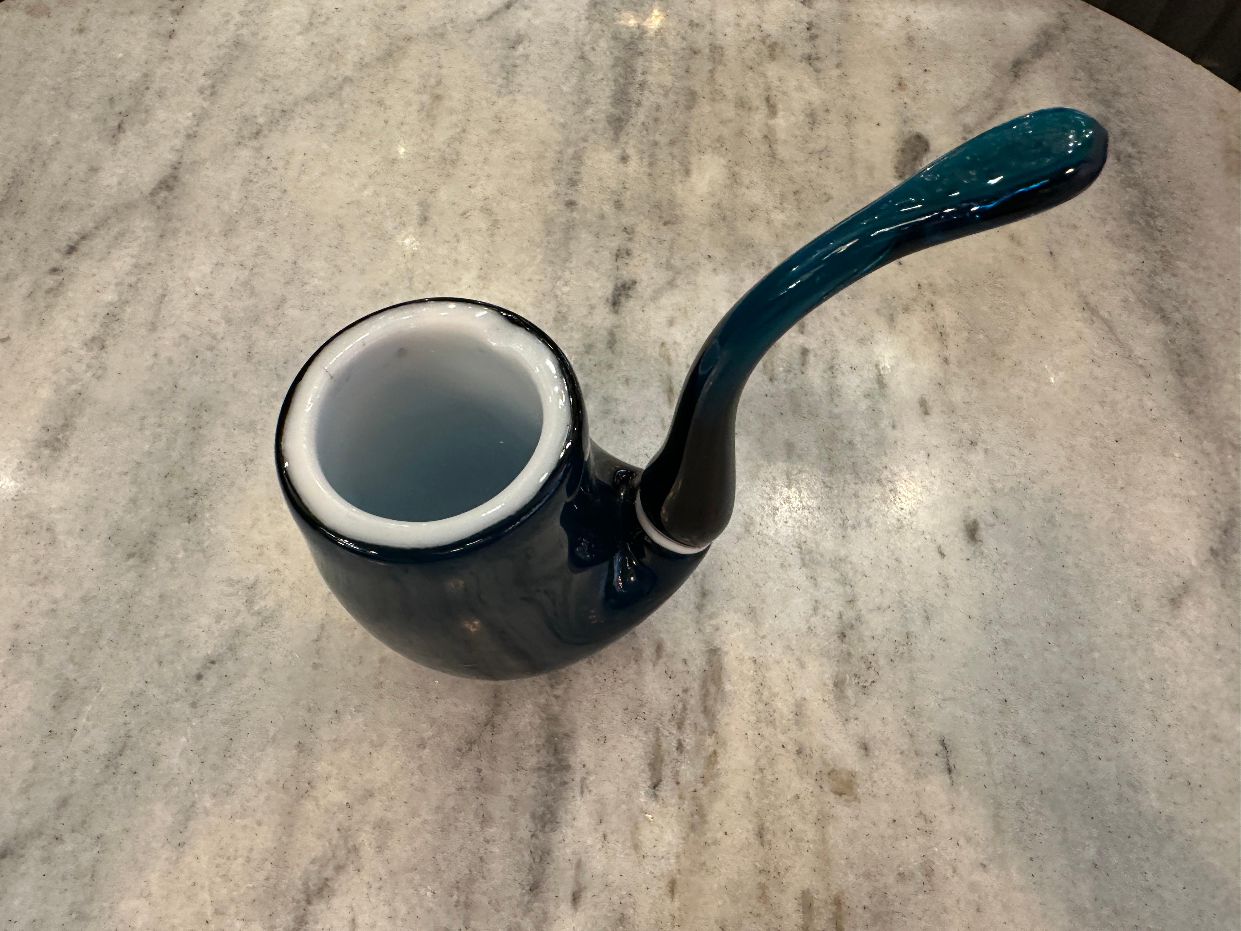 Mid-20th Century Pipe in Murano in colors white and blue 1950, Italian For Sale
