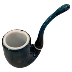 Pipe di Murano nei colori bianco e blu 1950, italiano