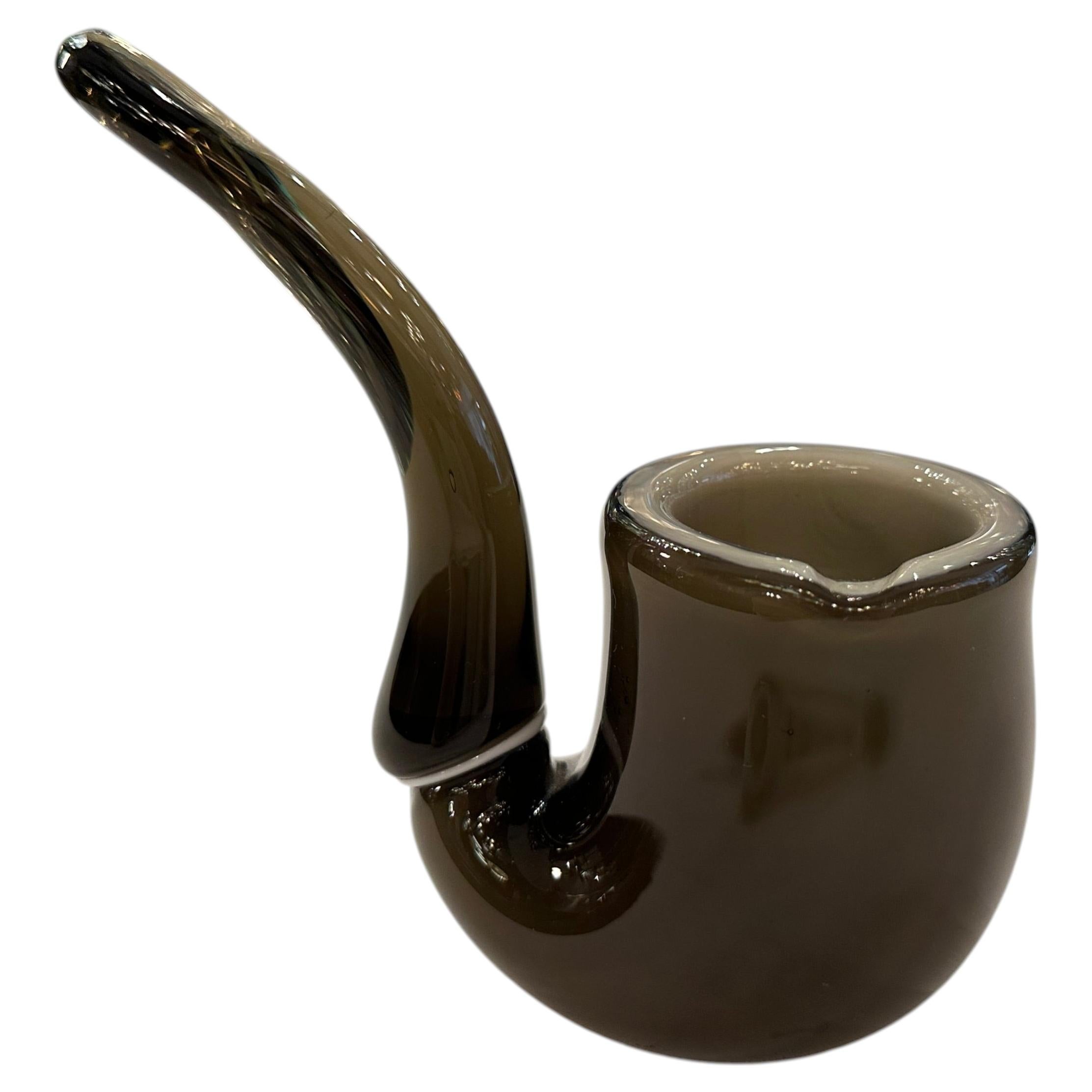 Pipe in Murano in colors white and green 1950, Italian
