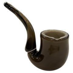 Pipa de Murano en colores blanco y verde 1950, Italiana