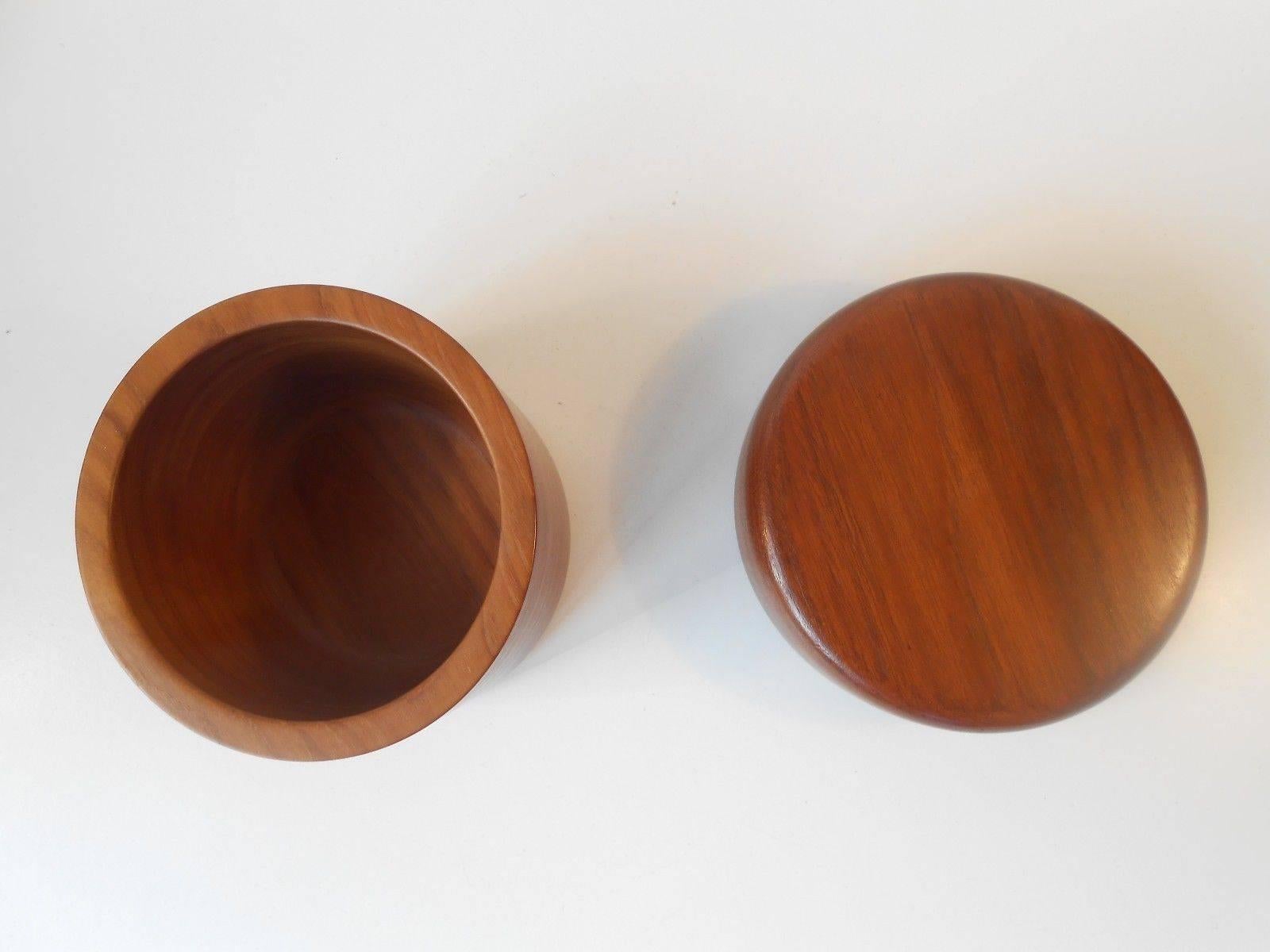 Mid-Century Modern Pipe Tobacco Humidor in Teak by Kay Bojesen, Denmark 1950s