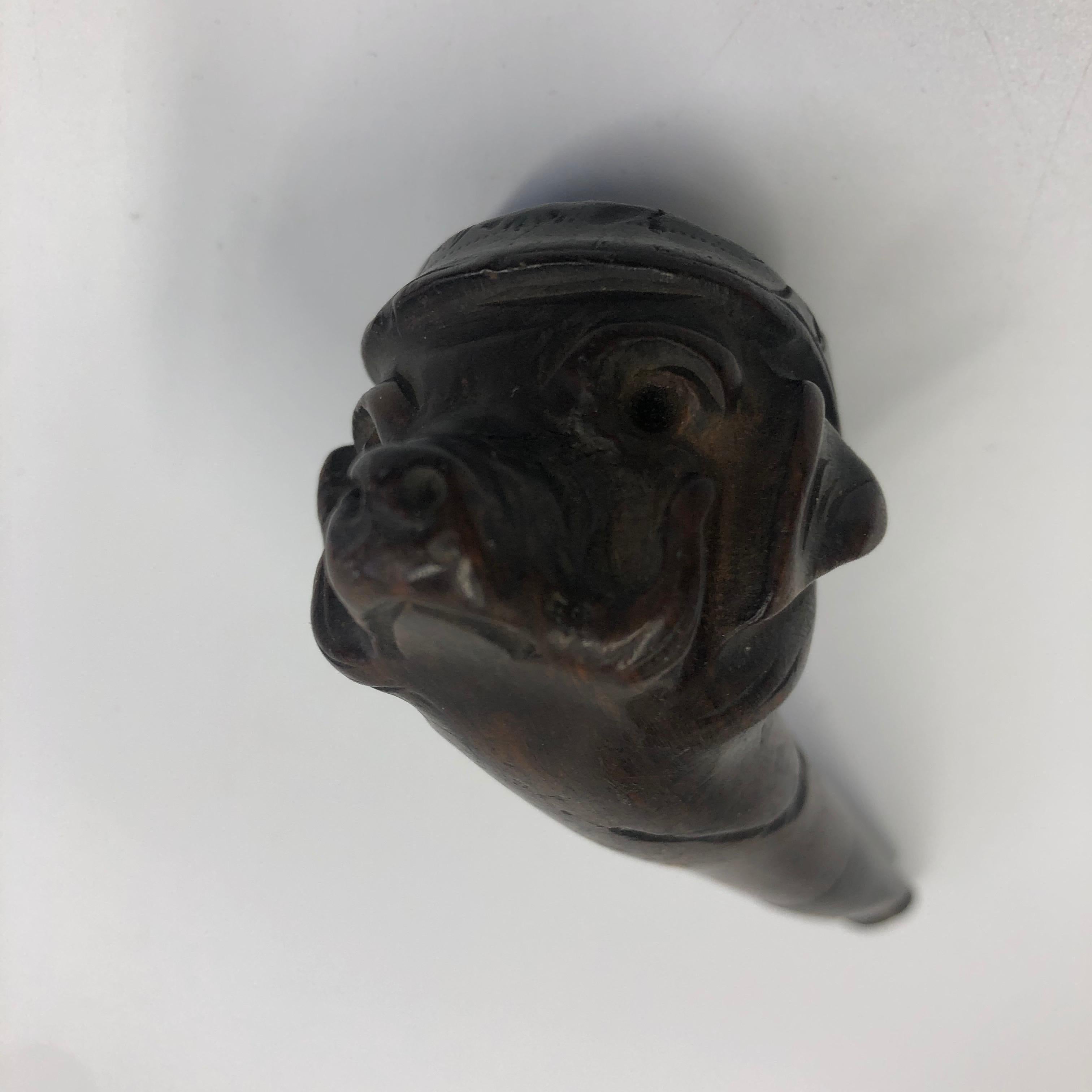 Pipe Wood Carved Head Pig Kaiser Kultur Military For Sale 4