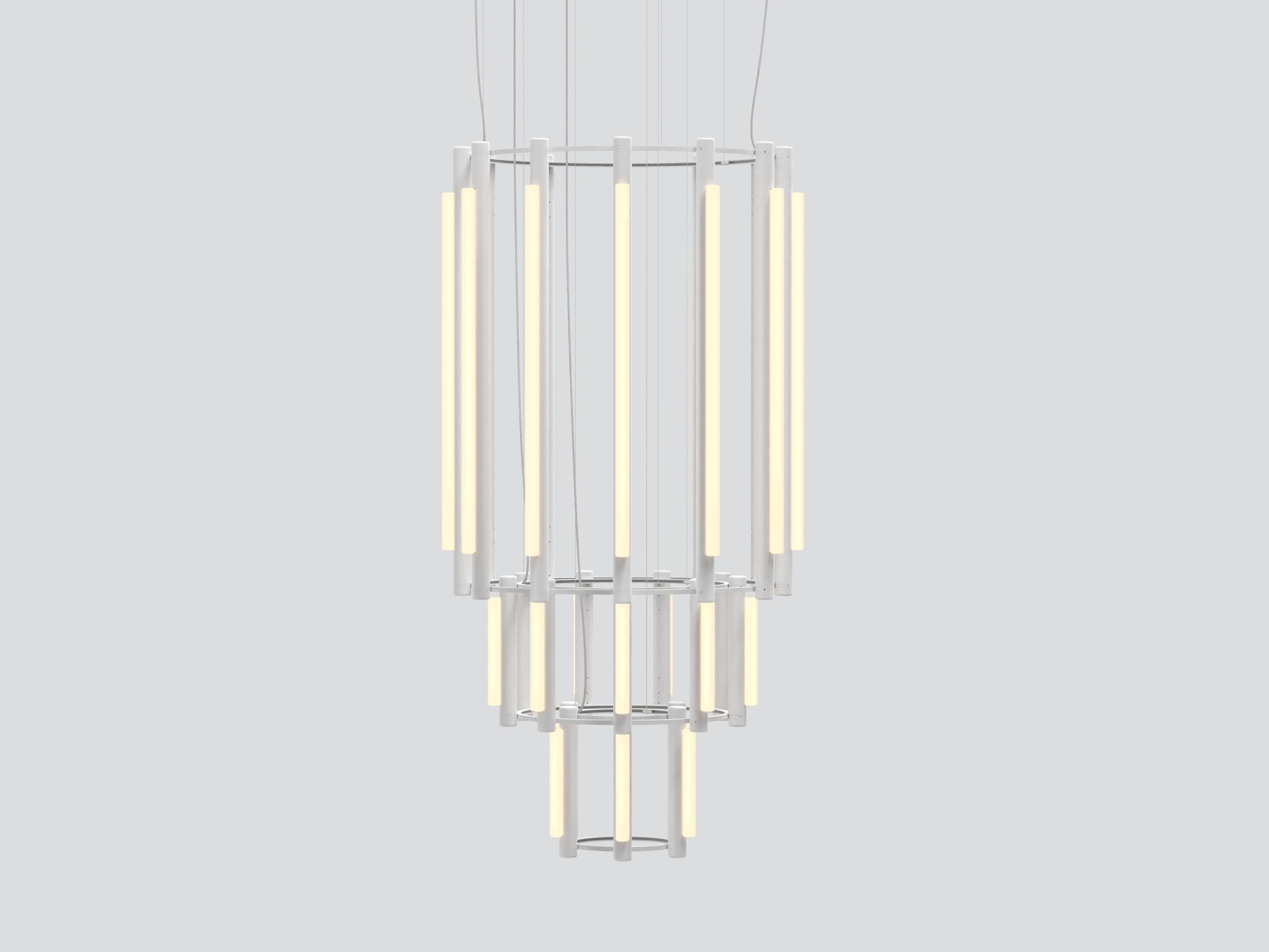 'Pipeline Chandelier 11 - Pendant' by Caine Heintzman for Andlight, Black In New Condition For Sale In Paris, FR