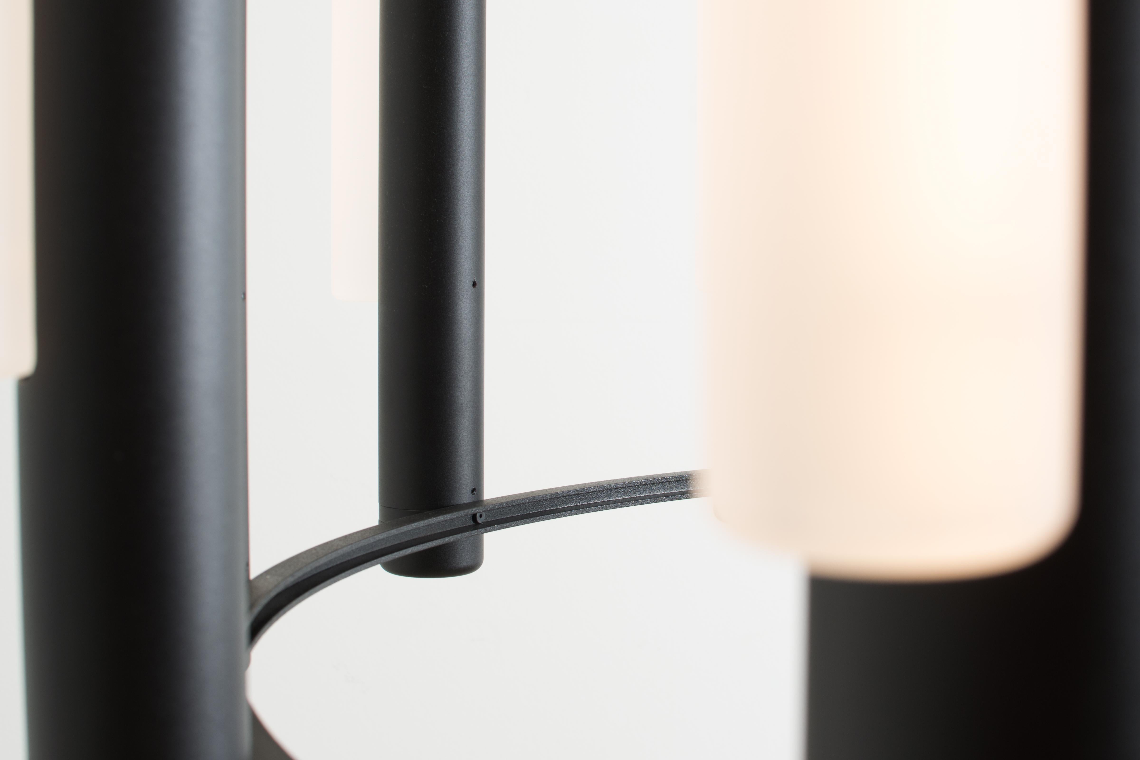 'Pipeline Chandelier 11 - Pendant' by Caine Heintzman for Andlight, Black For Sale 2