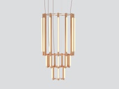Pipeline Chandelier 11, Pendant' di Caine Heintzman per Andlight, rame
