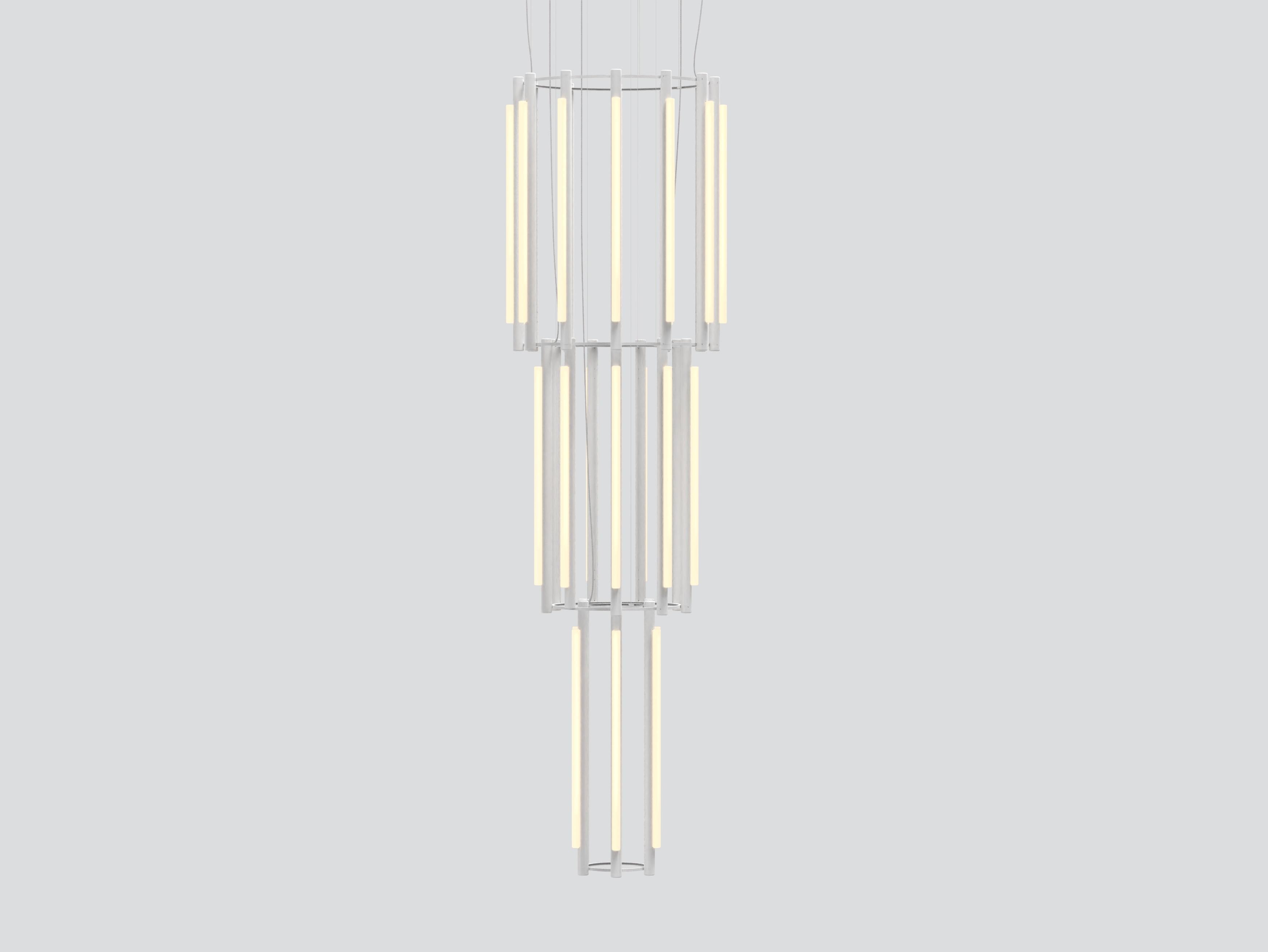 Canadian 'Pipeline Chandelier 12, Pendant' by Caine Heintzman for Andlight, Black For Sale