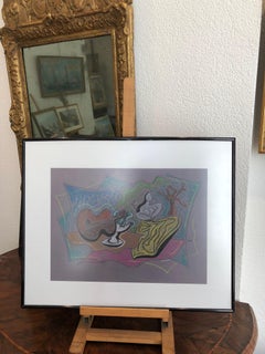 Still Life with Guitar and Statue, Italian School, Mid-20th Century