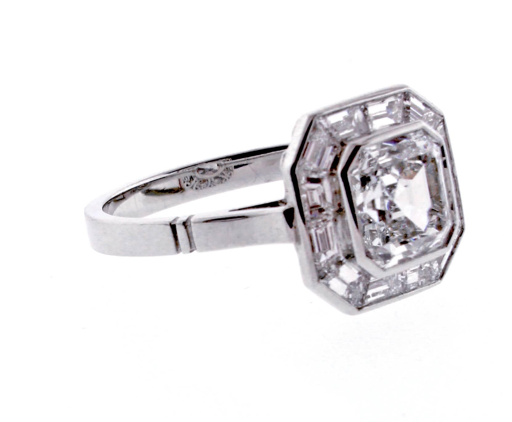 Bague de fiançailles Pippa Middleton style Asscher avec diamant taille 1