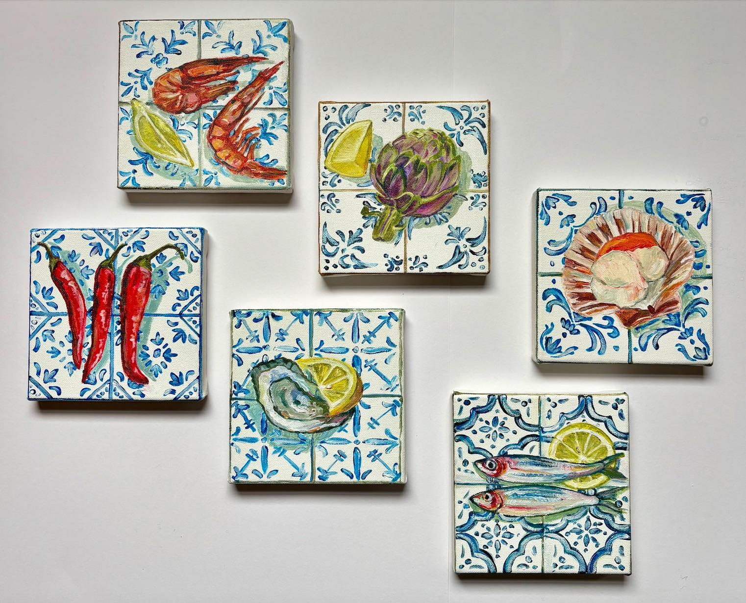 MINI Tile Series - Contemporary Painting by Pippa Smith