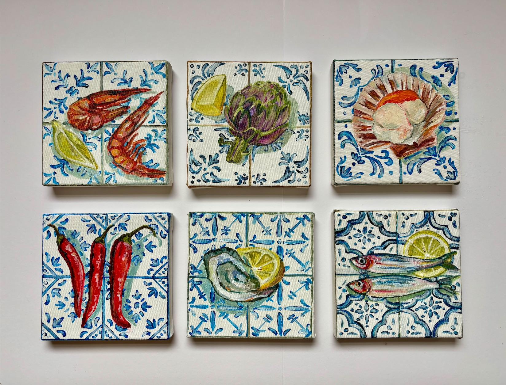 Pippa Smith Still-Life Painting - MINI Tile Series