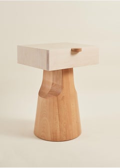 Pippi Nightstand (Large) – Modern Handcrafted Hardwood Nightstand w/ Drawer