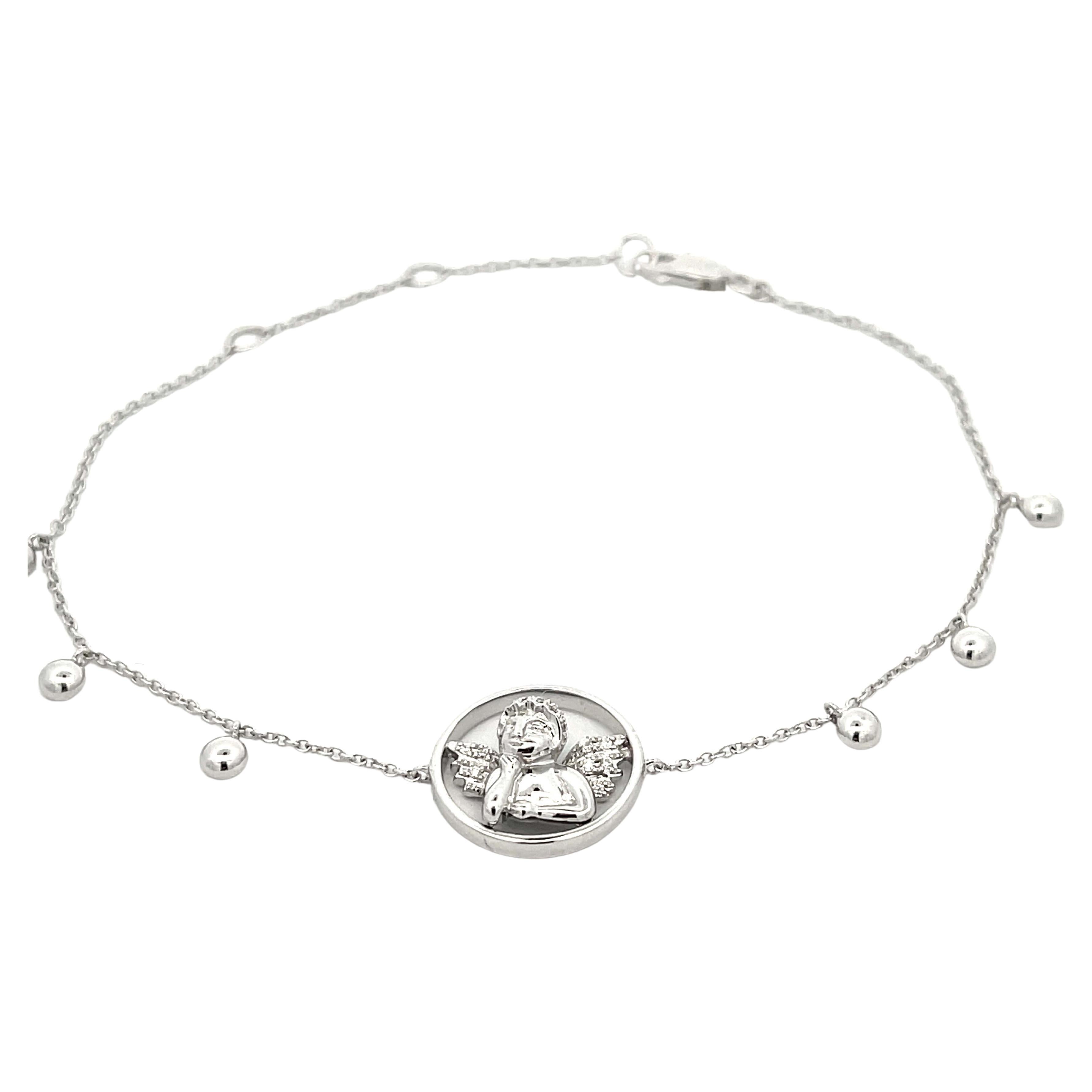 Pippo Perez Bracelet Cupidon en or blanc 18 carats et diamants